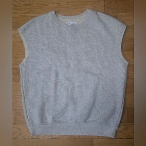 WITH Wear It To Heart Women Chelsea Sleeveless Gray Sweatshirt Vest-Size S NWOT
